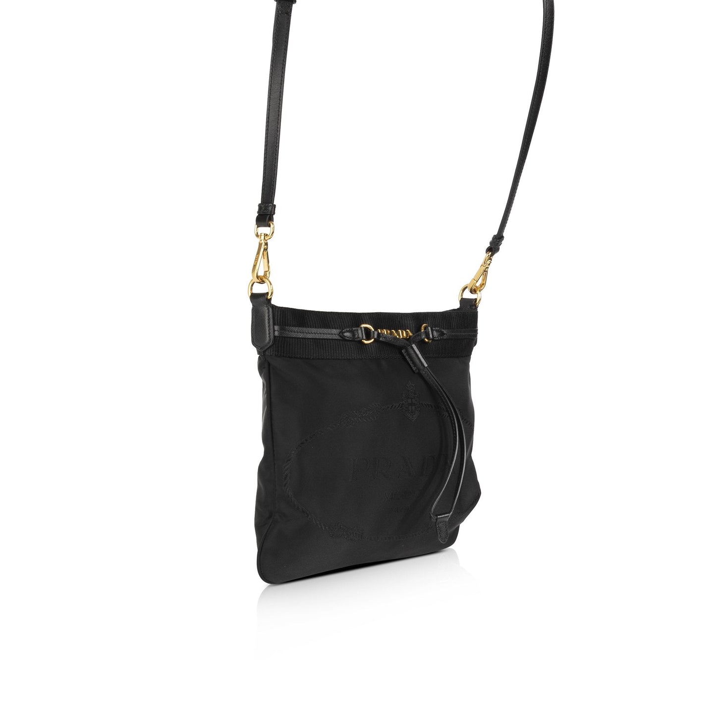 Prada Tessuto Logo Jacquard Crossbody Bag