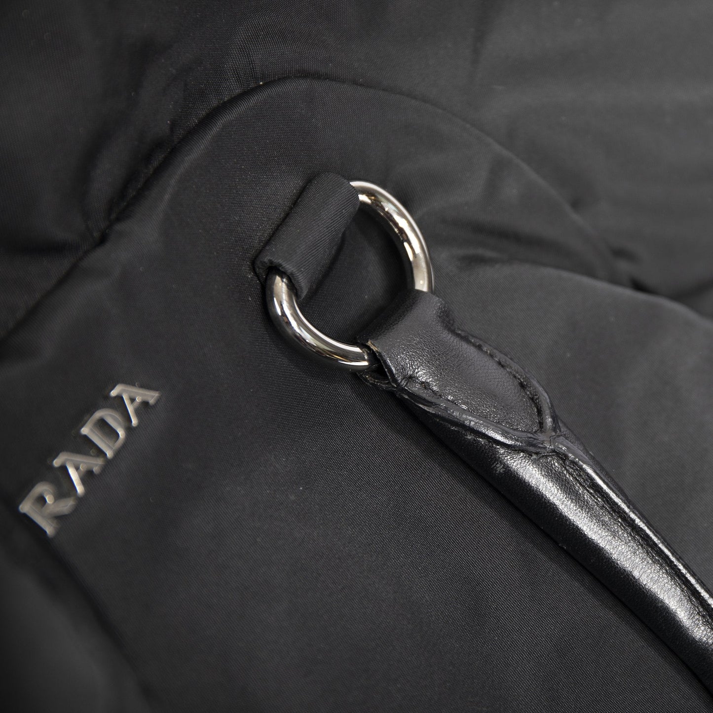 Prada Tessuto Nylon Ruffle Handle Bag