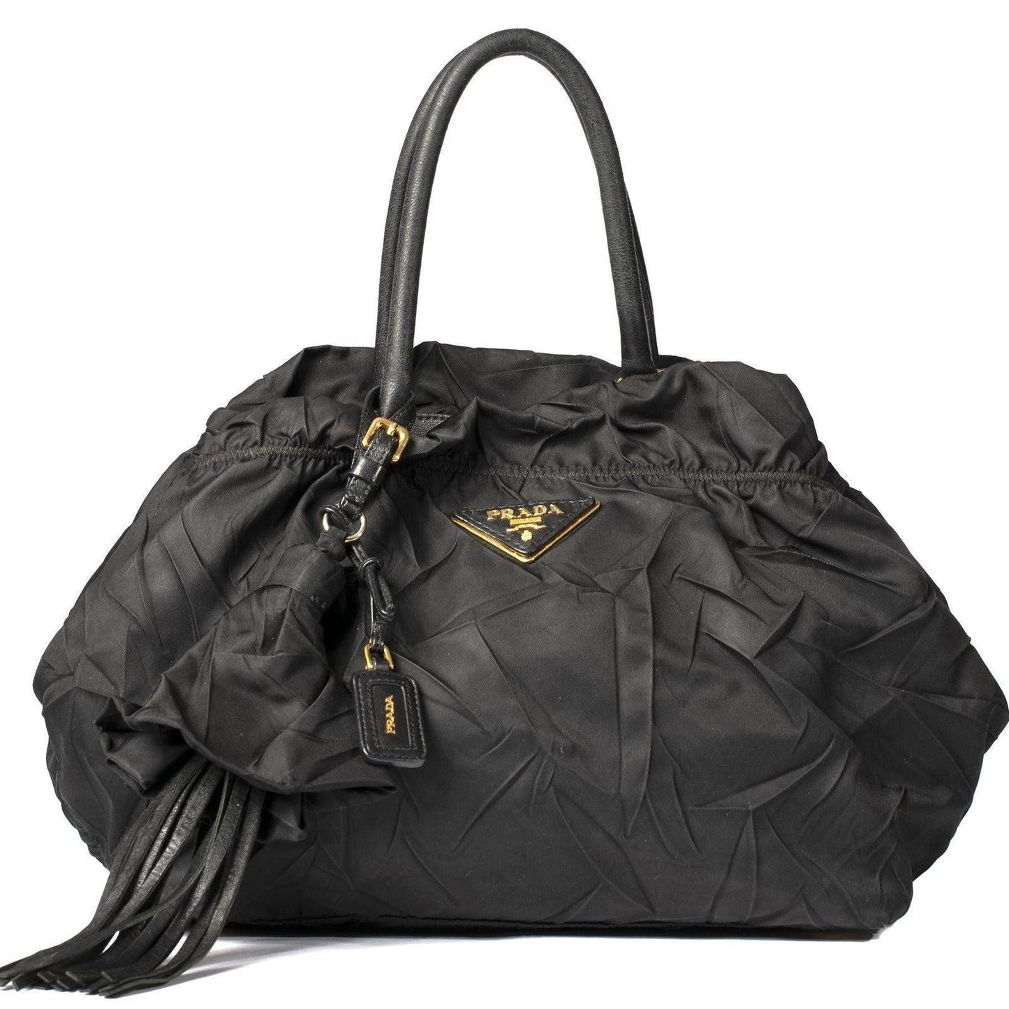 Prada Tessuto Nylon Tassel Handbag