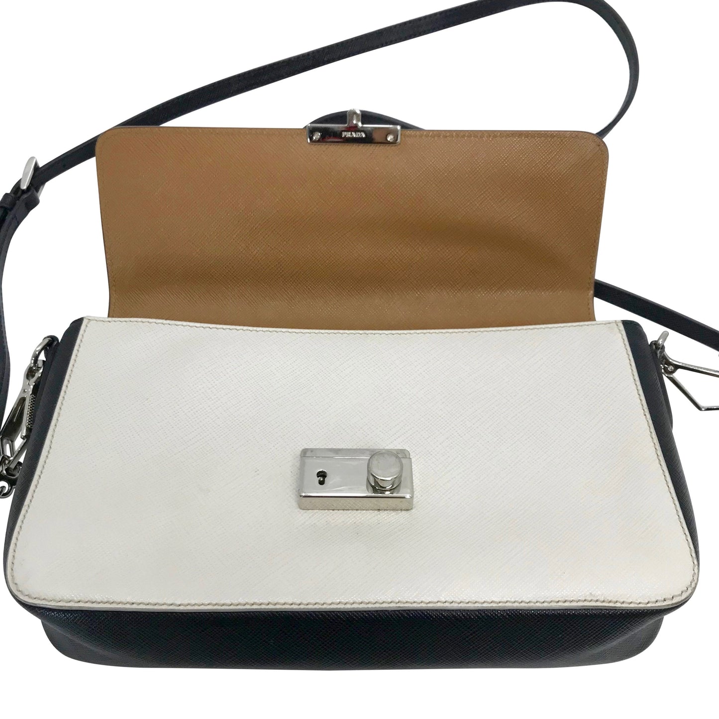 Prada Tricolour Saffiano Sound Crossbody Bag