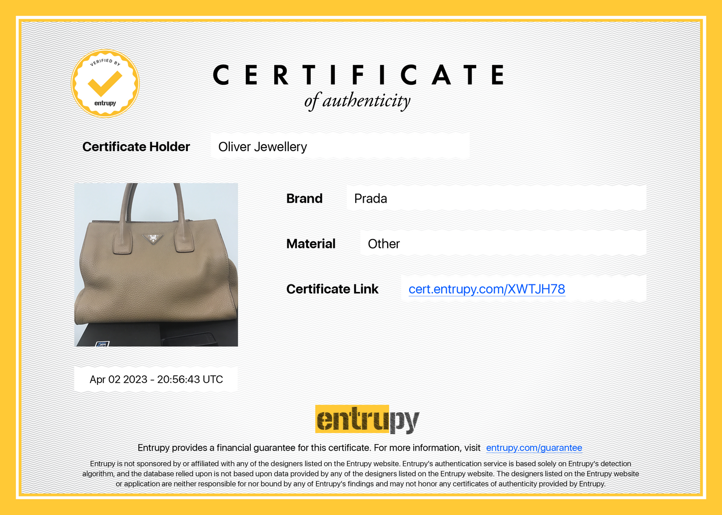 Prada Vitello Daino Convertible Tote