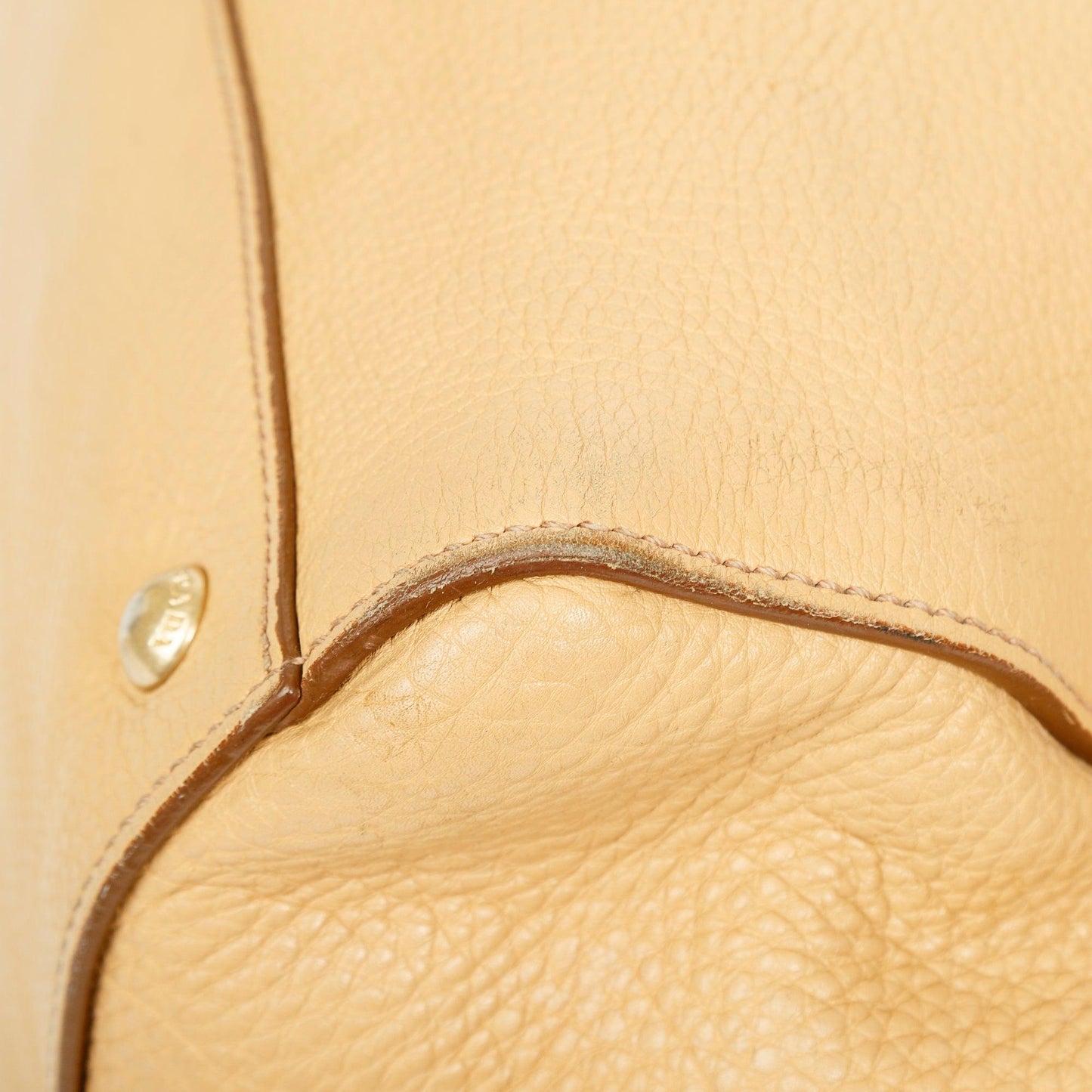 Prada Vitello Daino Cuir Frame Convertible Tote