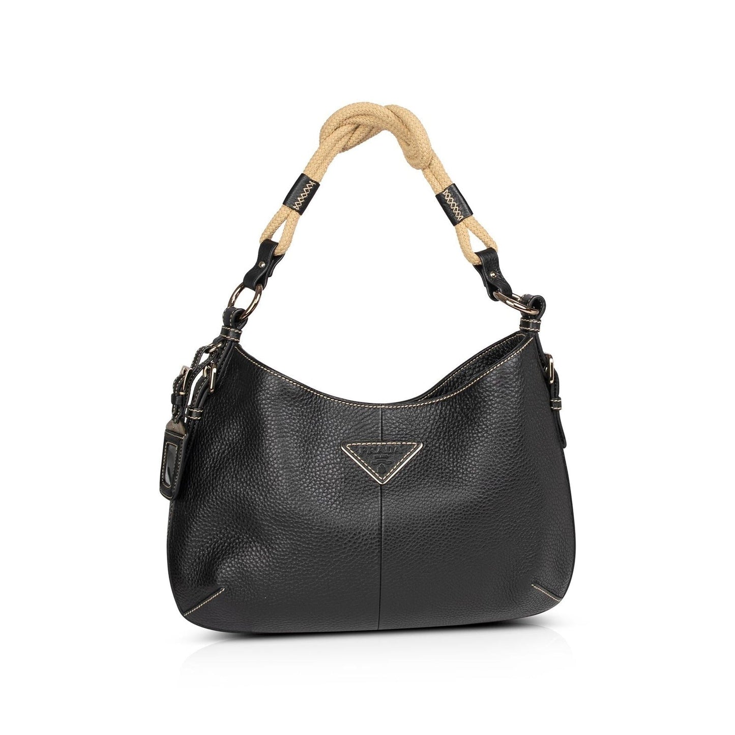 Prada Vitello Daino Rope Knot Hobo