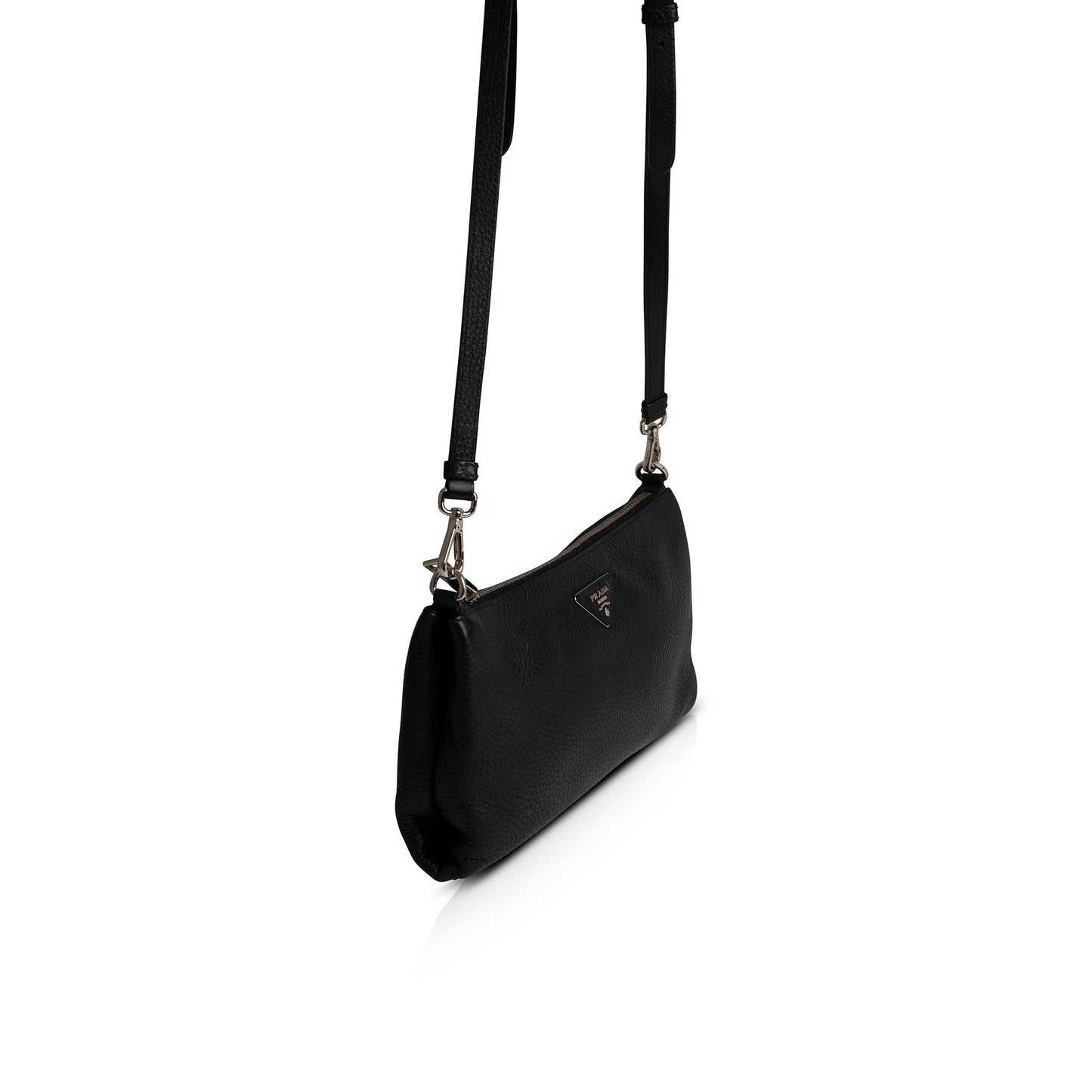 Prada Vitello Daino Zip Crossbody Bag