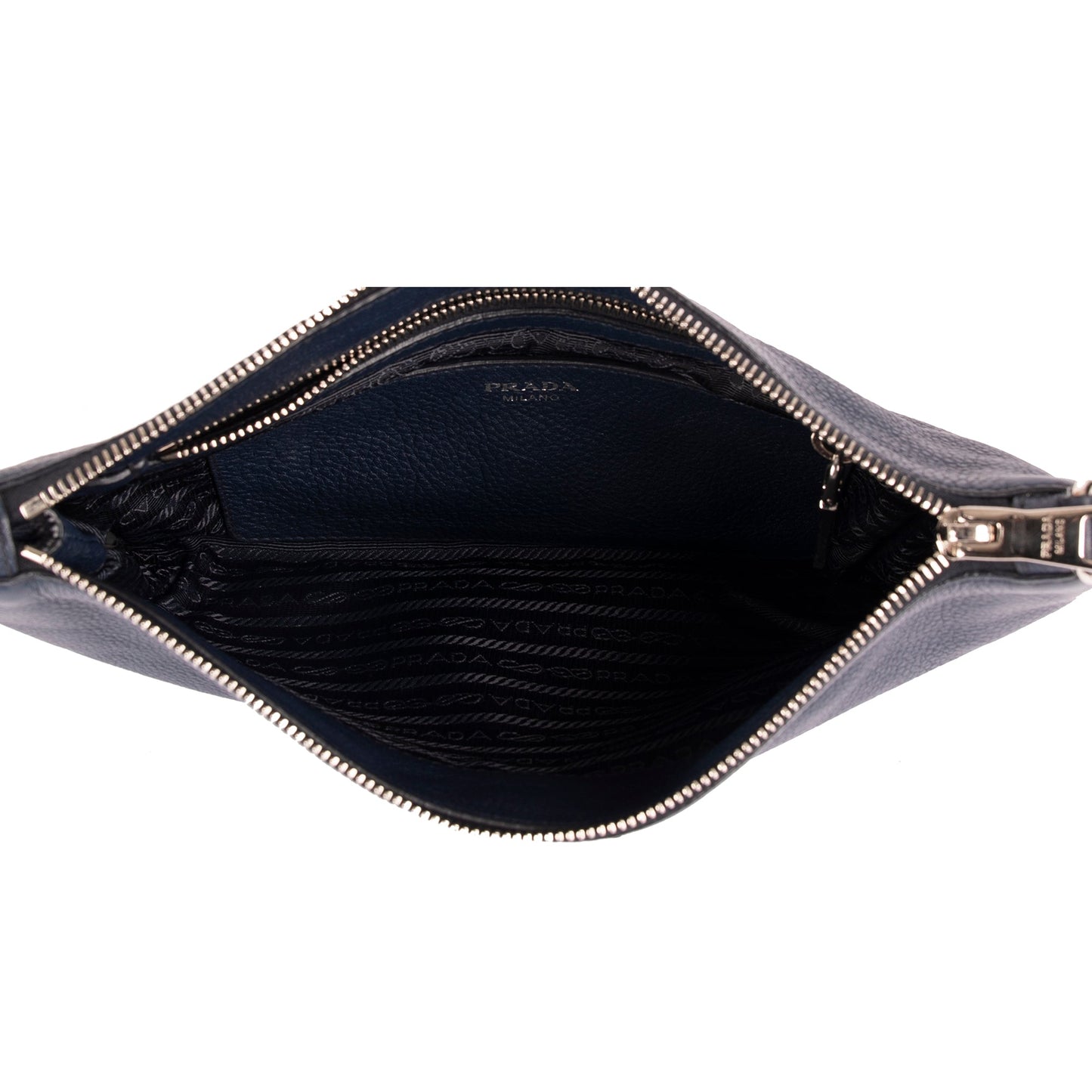 Prada Vitello Daino Zip Crossbody Bag