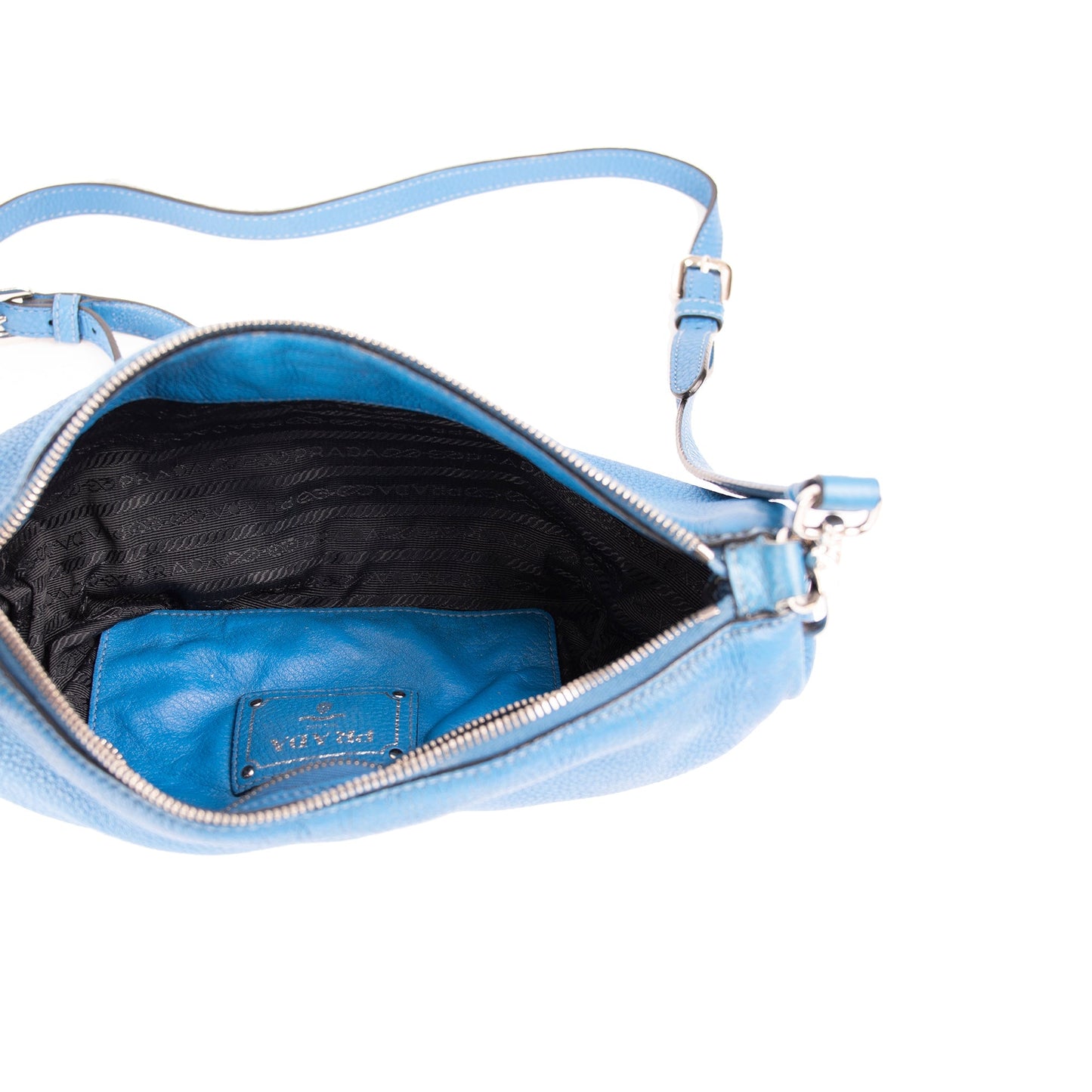 Prada Vitello Daino Zip Crossbody Bag