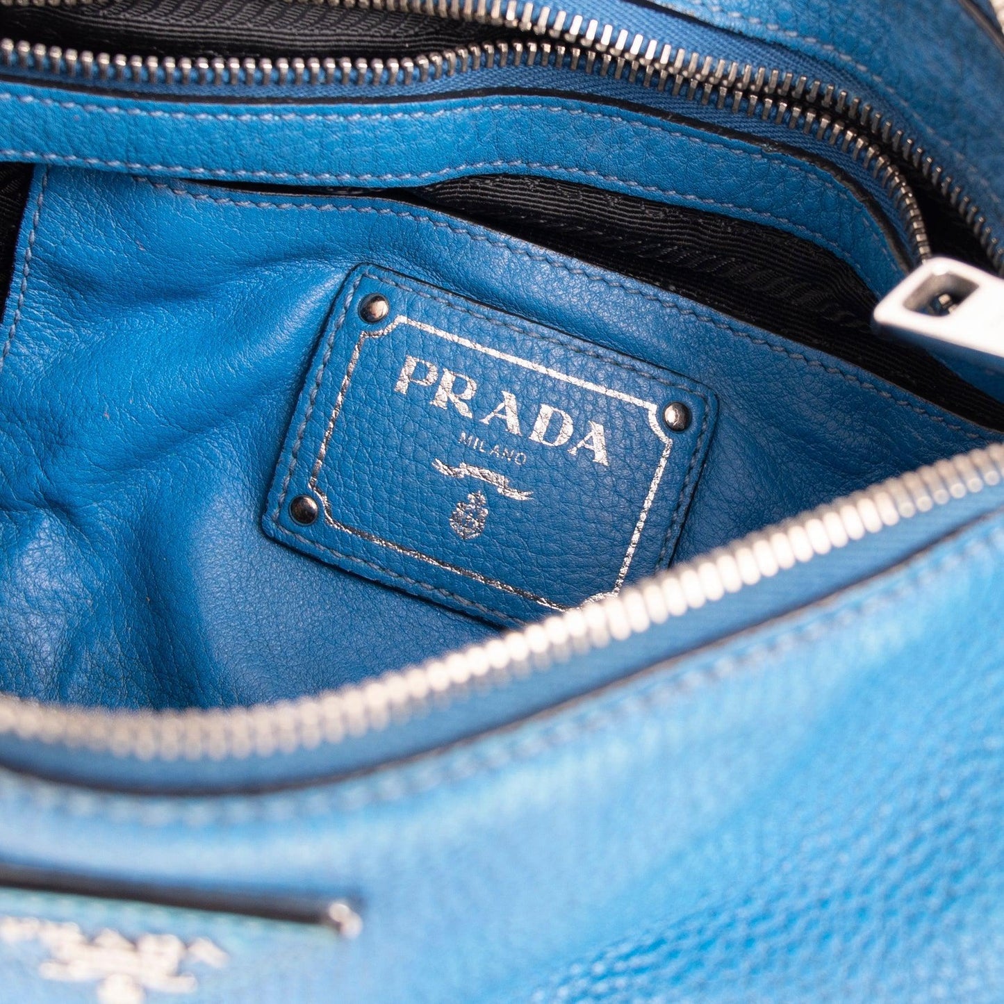 Prada Vitello Daino Zip Crossbody Bag