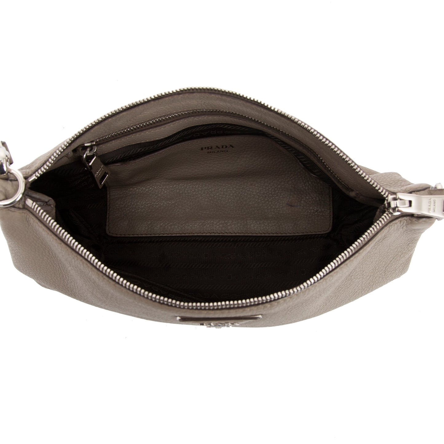 Prada Vitello Daino Zip Crossbody Bag