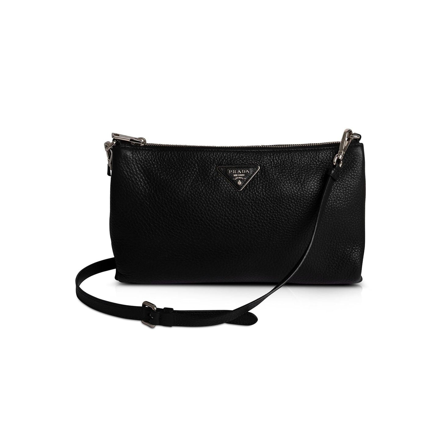 Prada Vitello Daino Zip Crossbody Bag
