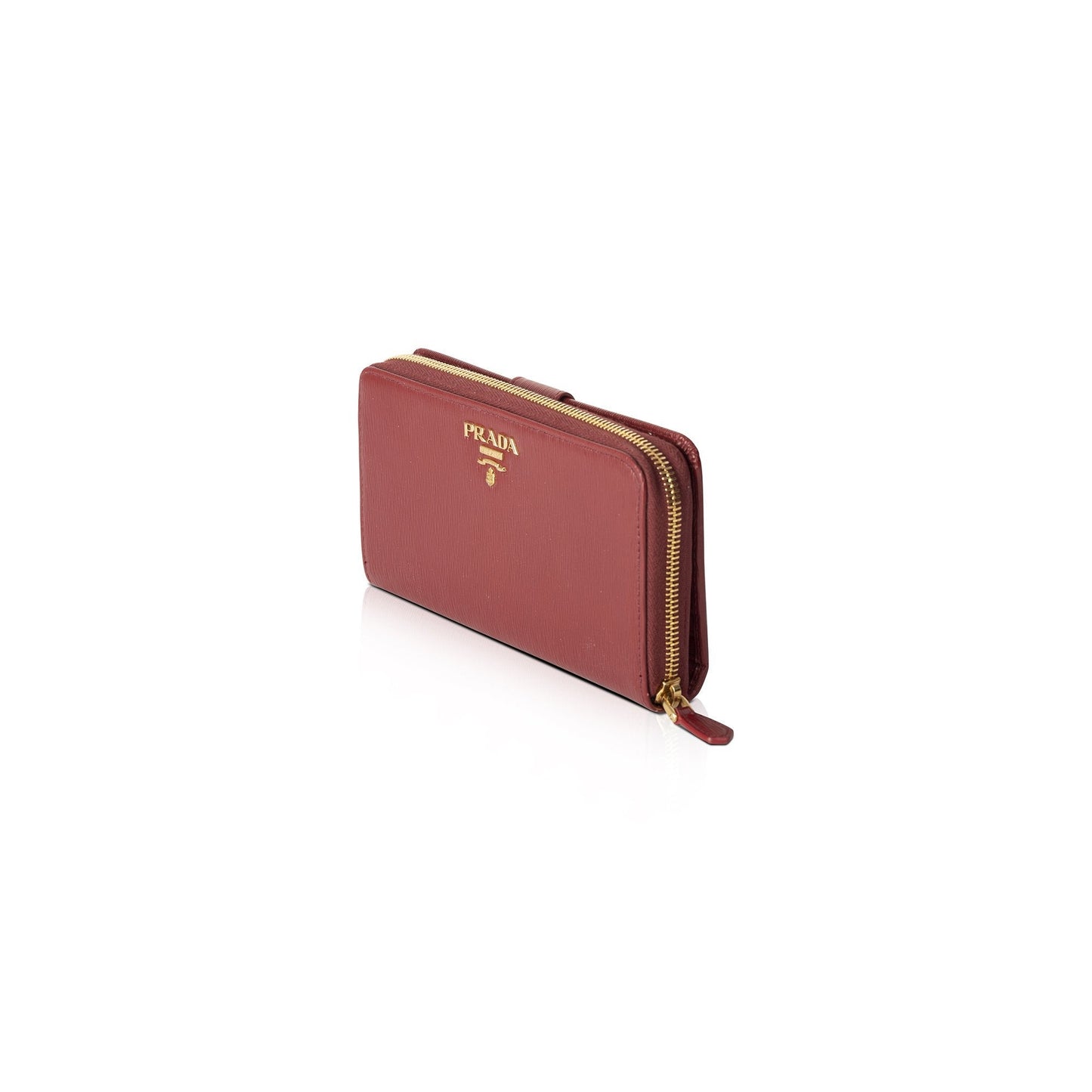 Prada Vitello Move Leather Zip Wallet