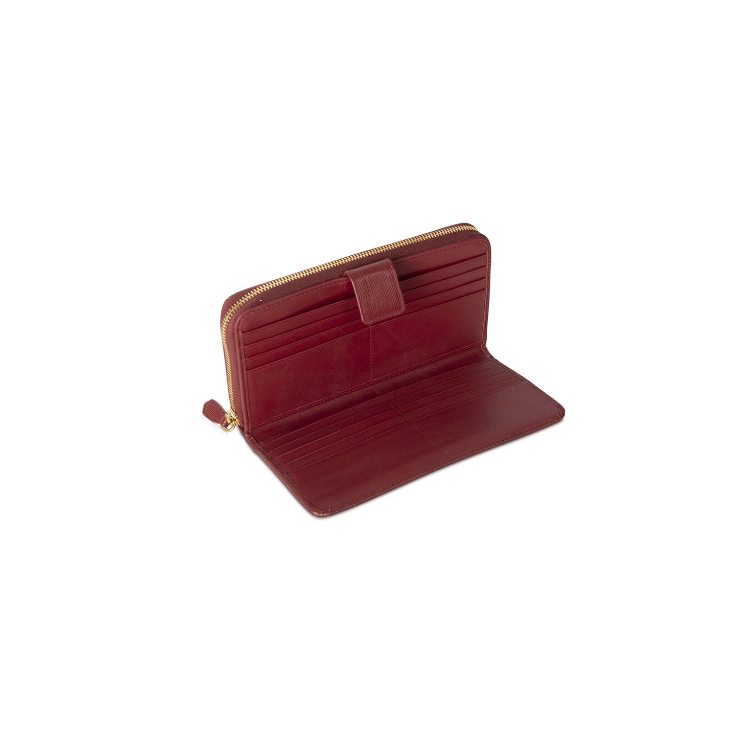 Prada Vitello Move Leather Zip Wallet