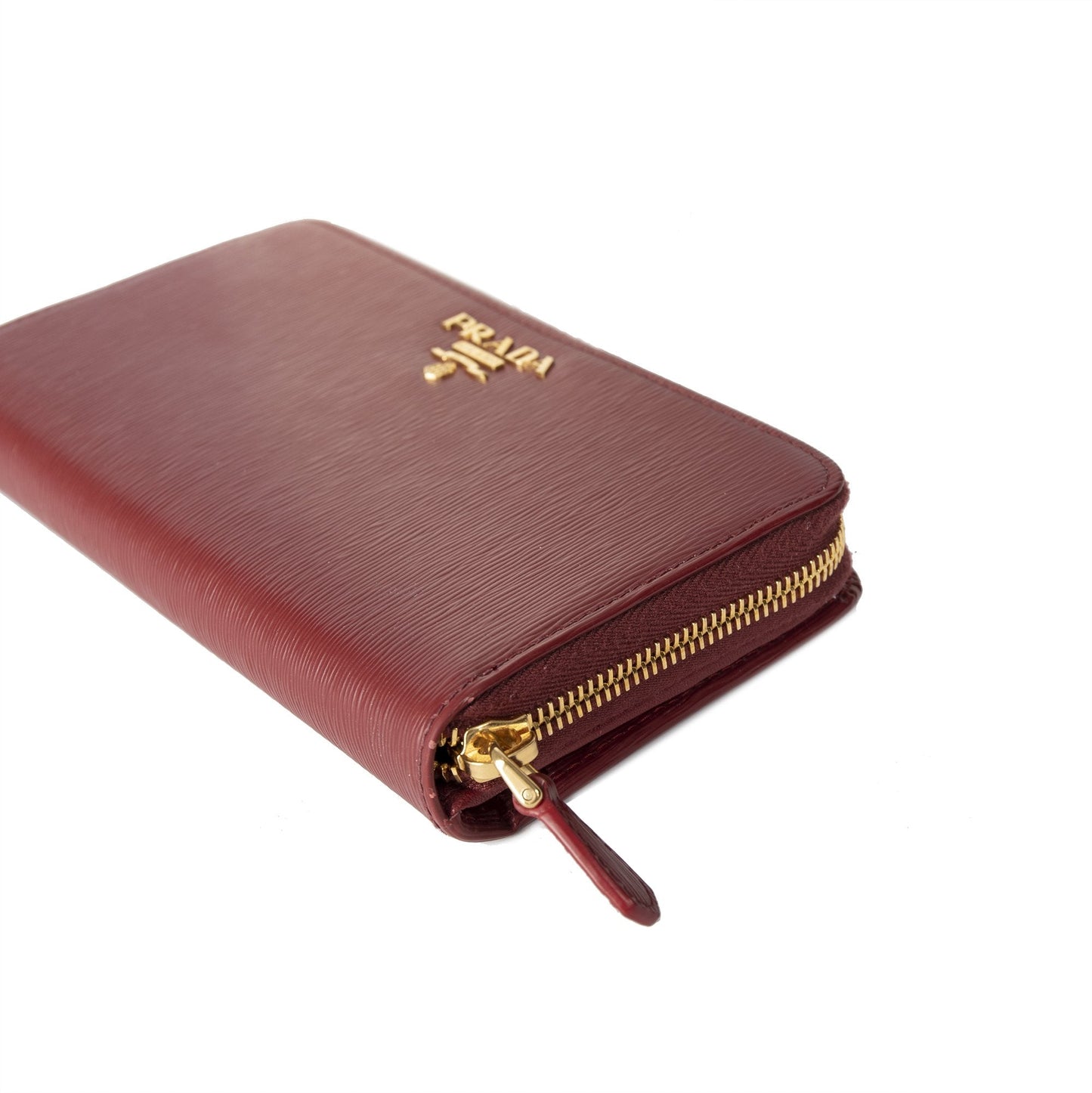 Prada Vitello Move Leather Zip Wallet