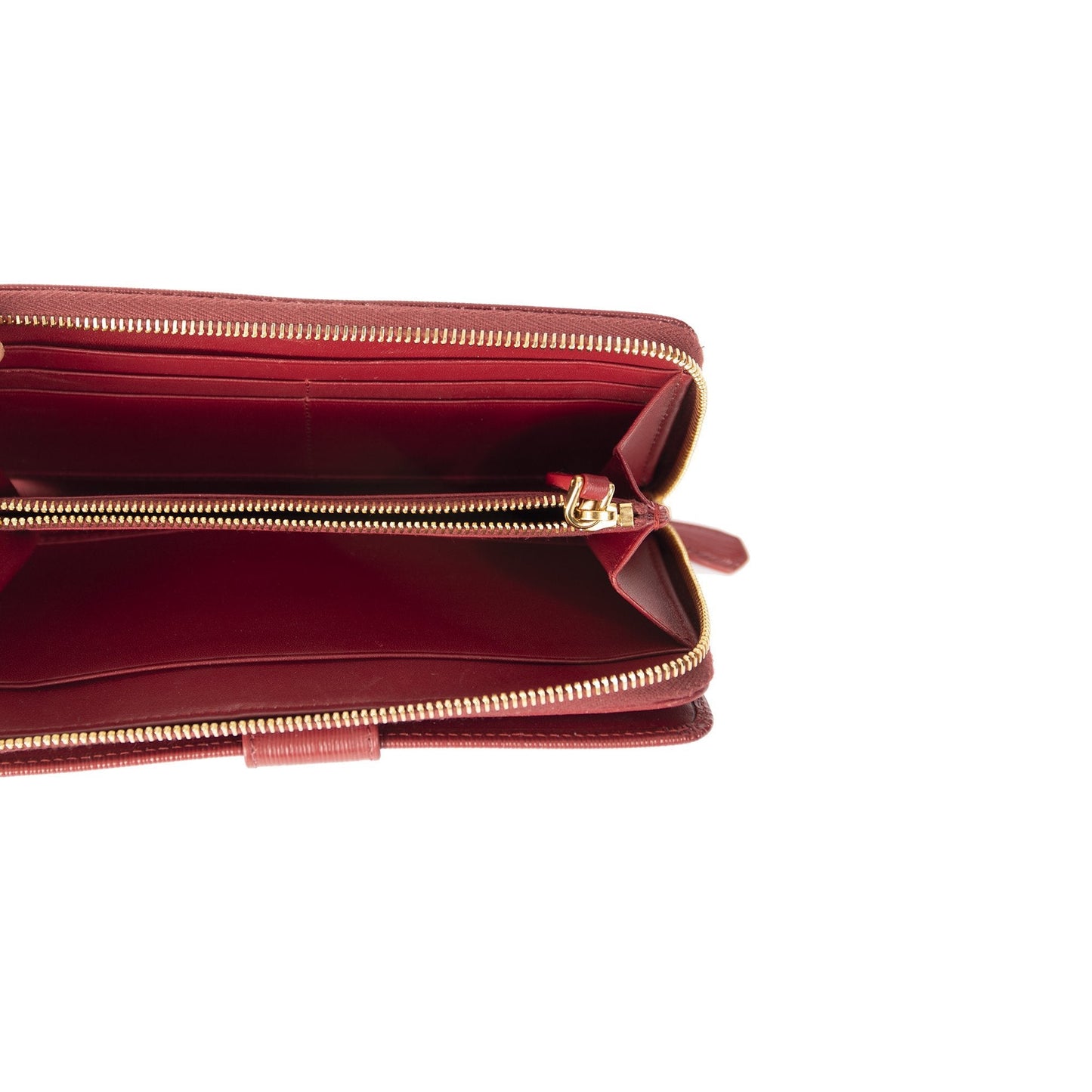 Prada Vitello Move Leather Zip Wallet