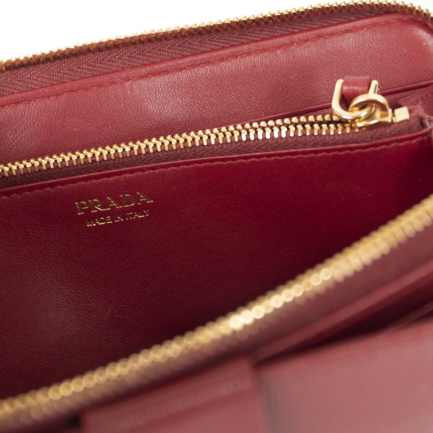 Prada Vitello Move Leather Zip Wallet