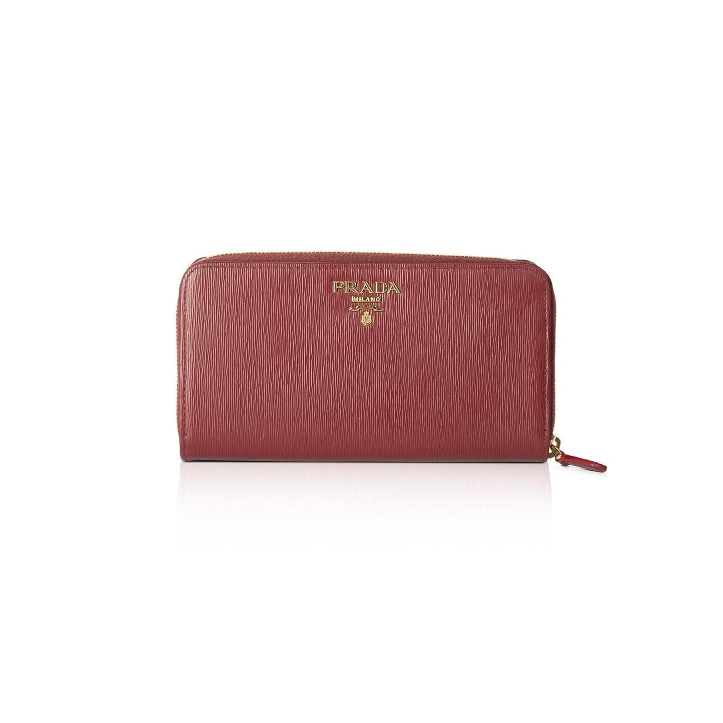 Prada Vitello Move Leather Zip Wallet