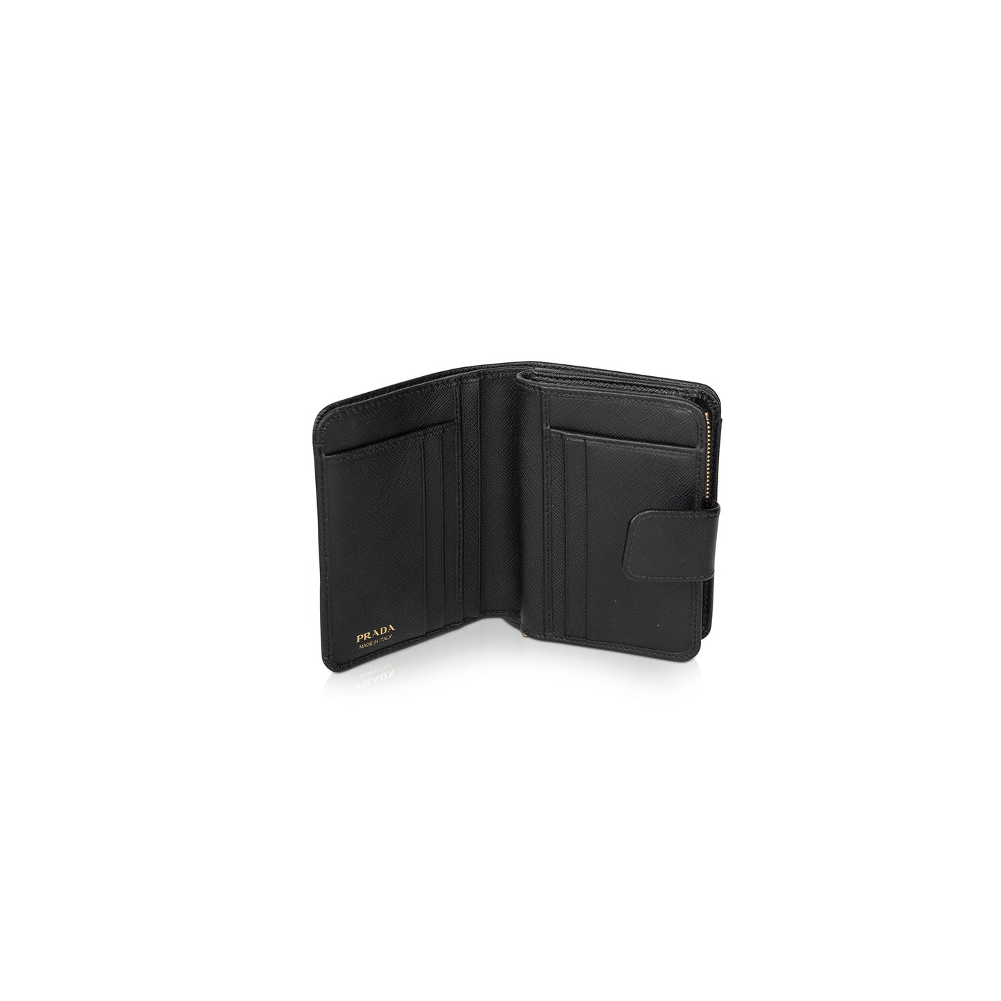 Prada Vitello Saffiano French Purse Wallet