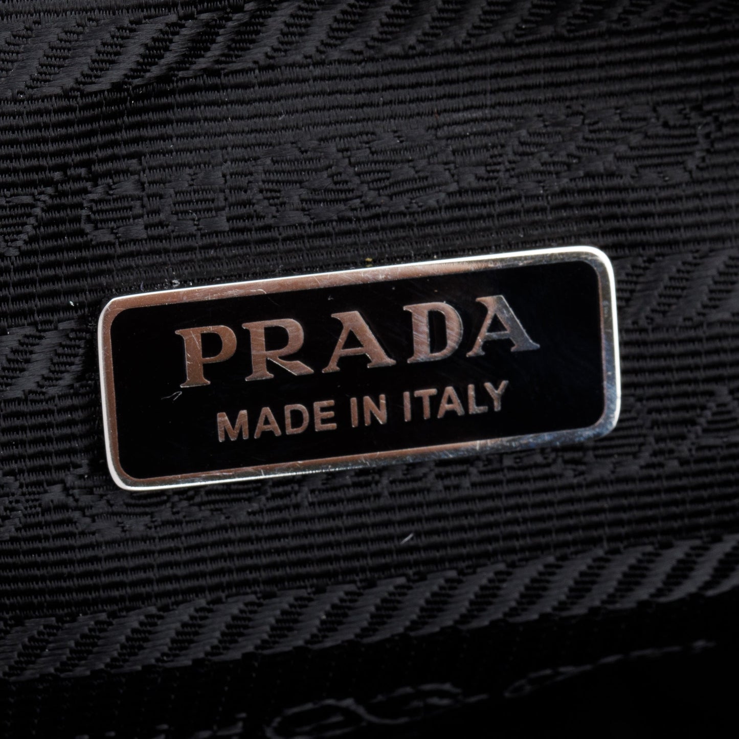 Prada White Grace Lux Leather Triangle  Wristlet Clutch