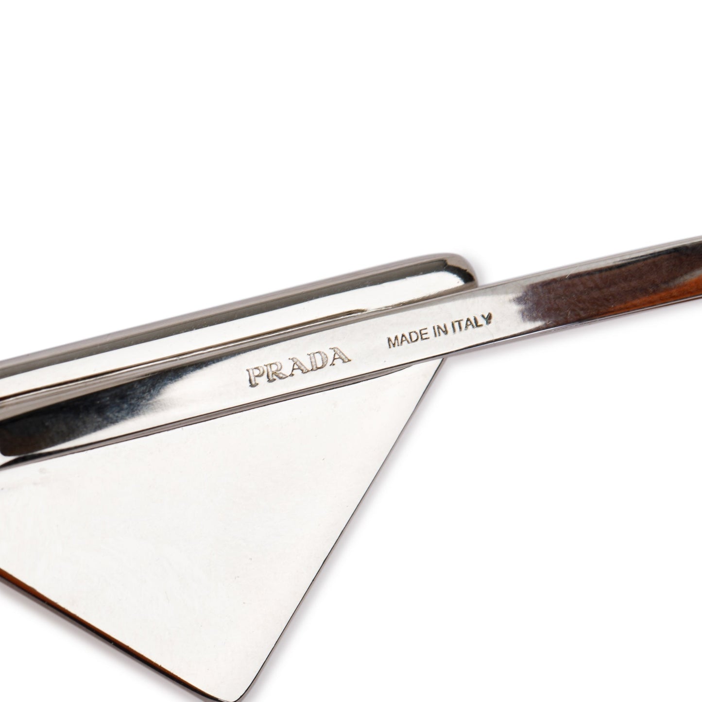 Prada White Metal Hair Clip