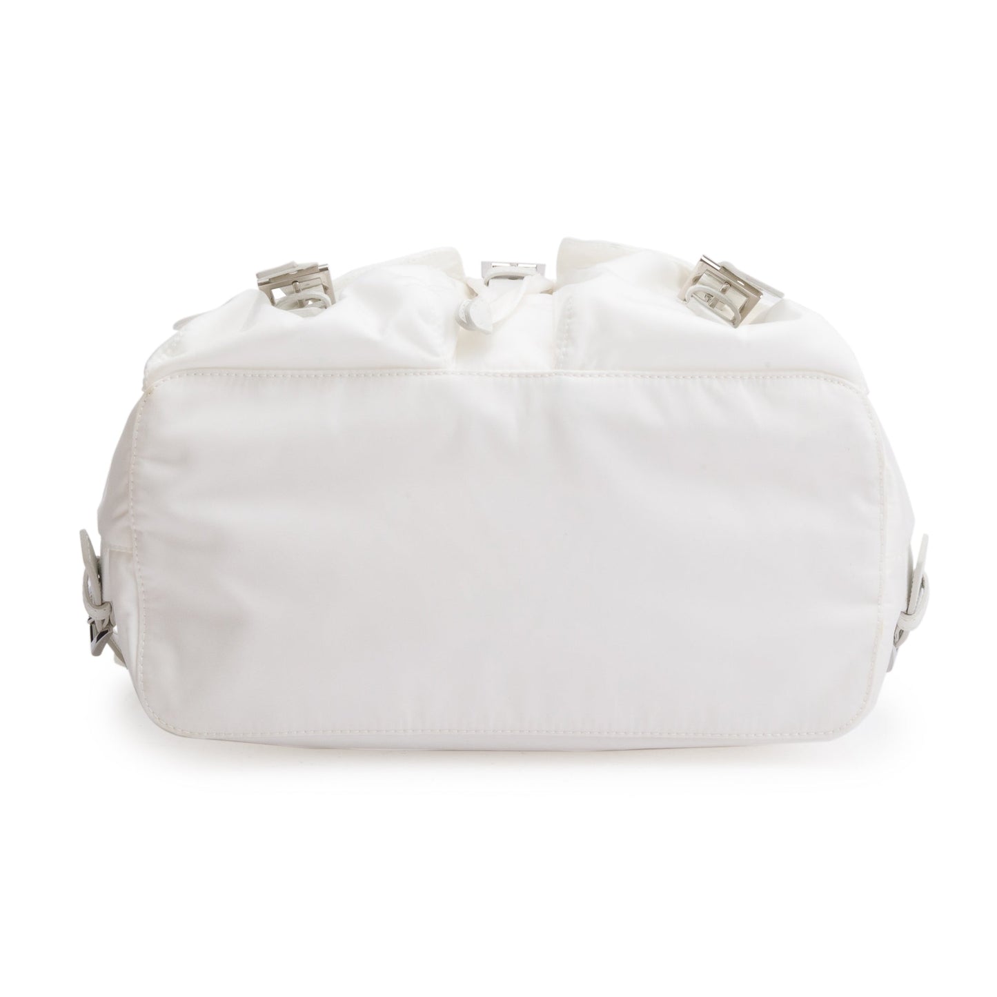 Prada White Re-Nylon Saffiano Medium Backpack