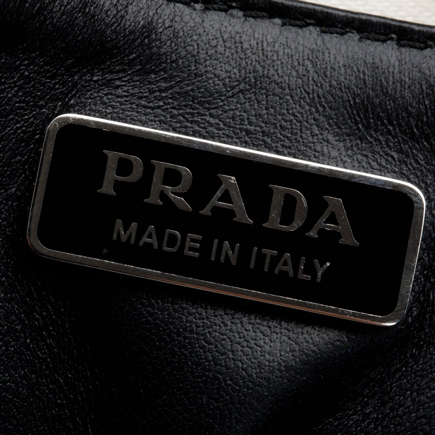 Prada White Spazzolato Leather Mini Triangle Crossbody Bag
