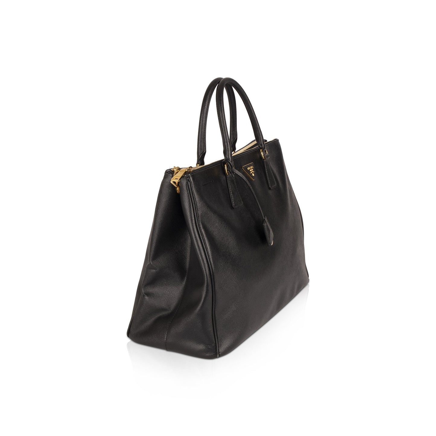 Prada XL Saffiano Lux Double Zip Tote