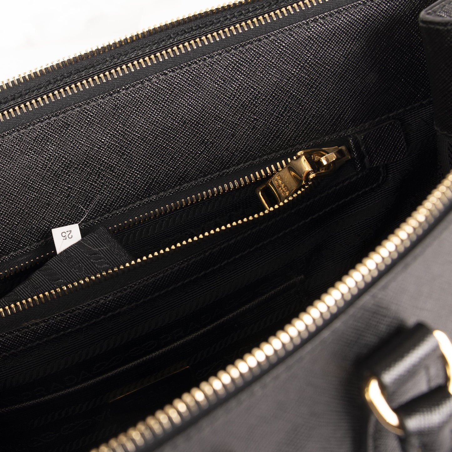 Prada XL Saffiano Lux Double Zip Tote