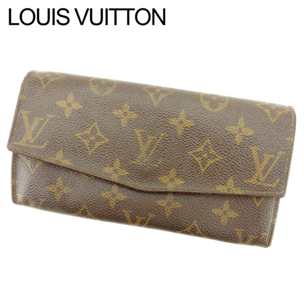 LOUIS VUITTON Long Wallet Purse M61724 Brown Pochette Porto MonÃÂ©credi