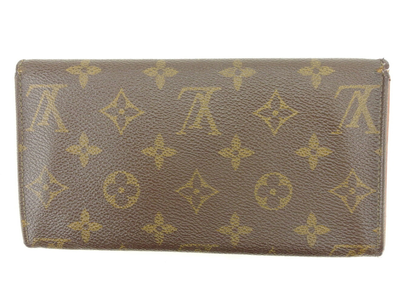 LOUIS VUITTON Long Wallet Purse M61724 Brown Pochette Porto MonÃÂ©credi