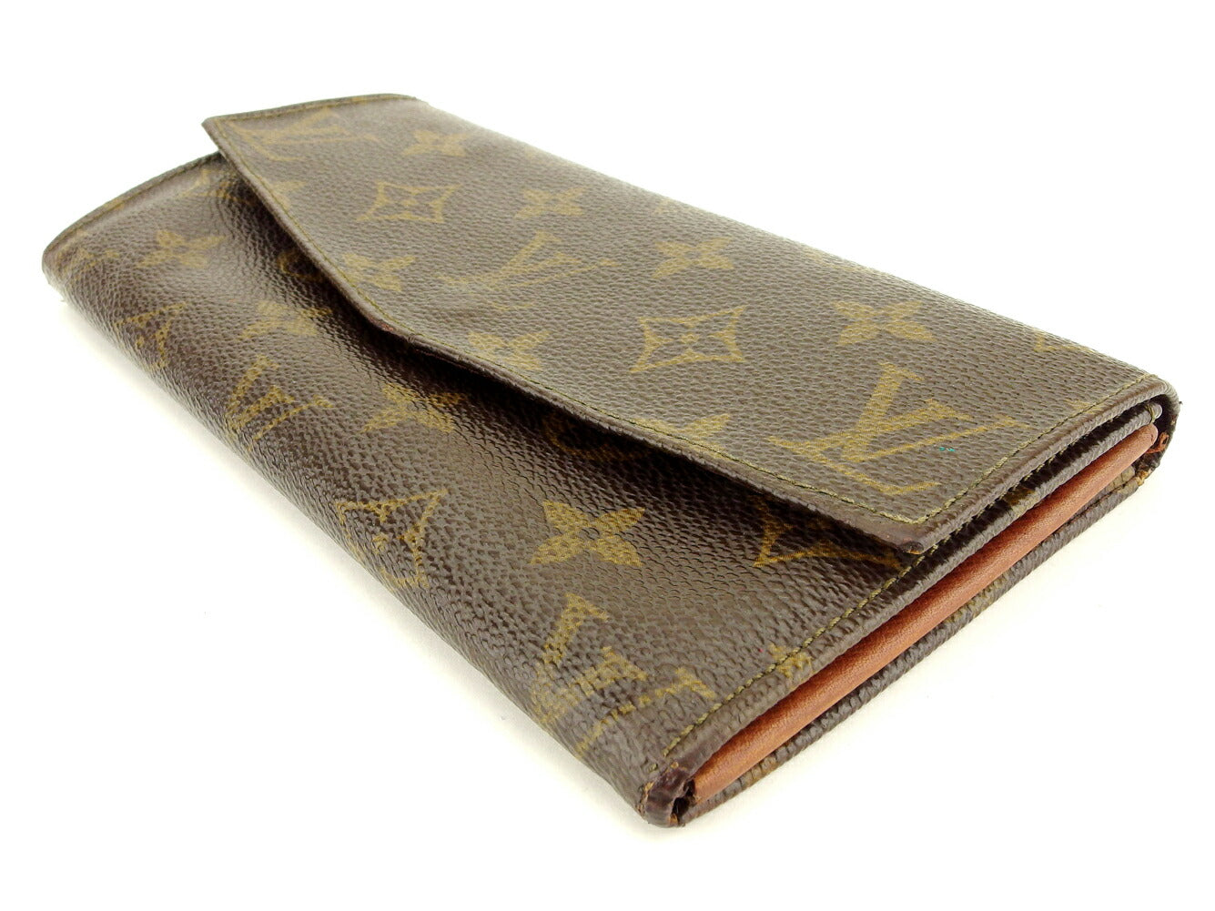 LOUIS VUITTON Long Wallet Purse M61724 Brown Pochette Porto MonÃÂ©credi