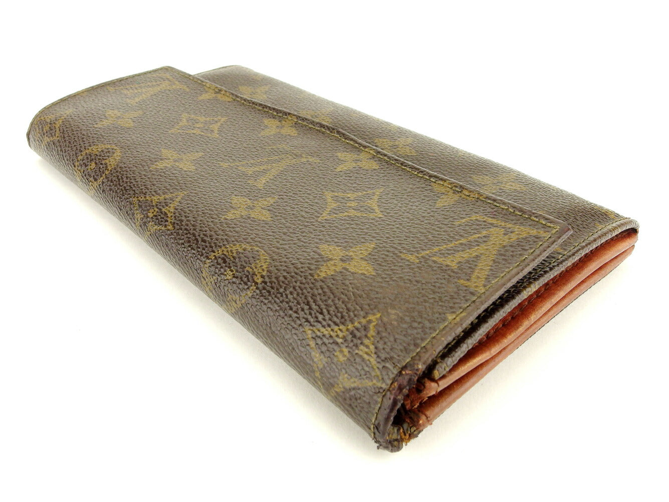 LOUIS VUITTON Long Wallet Purse M61724 Brown Pochette Porto MonÃÂ©credi
