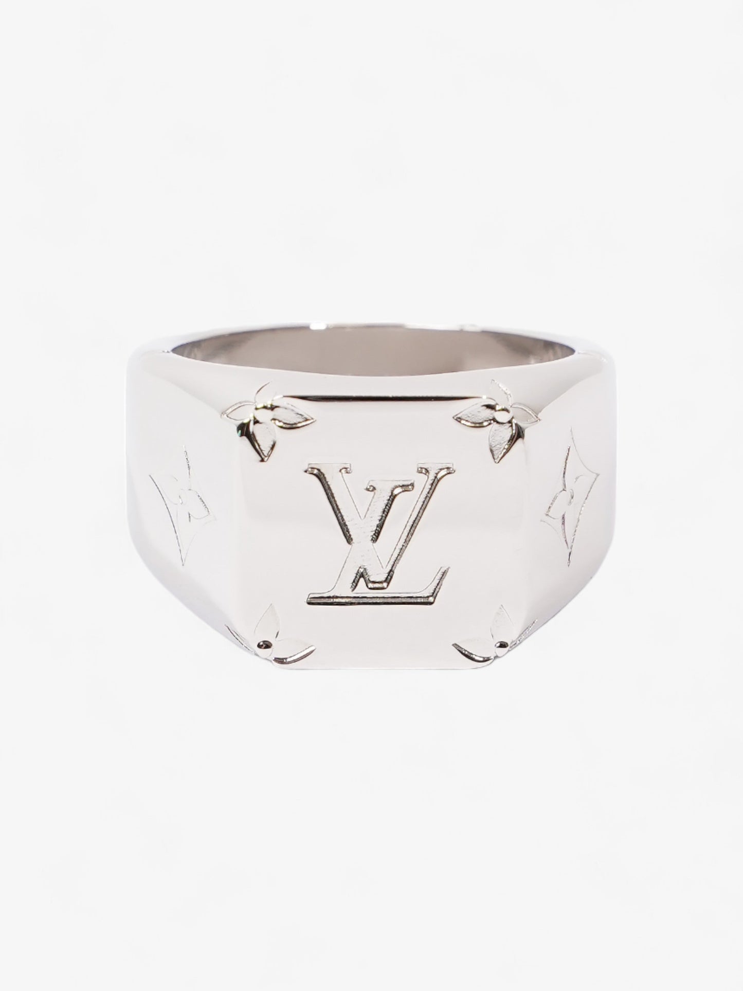 Louis Vuitton Signet Ring Silver Base Metal L