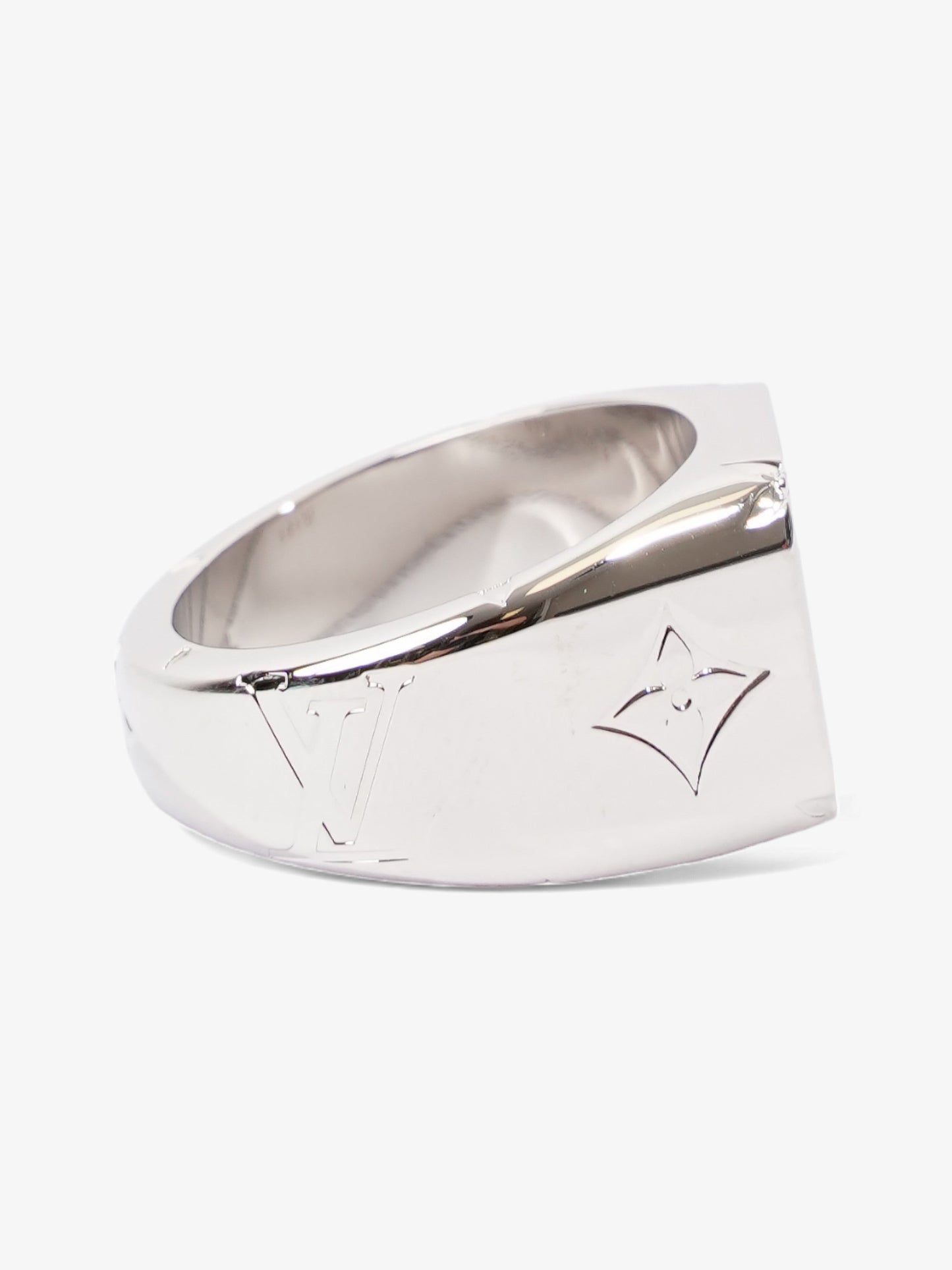 Louis Vuitton Signet Ring Silver Base Metal L