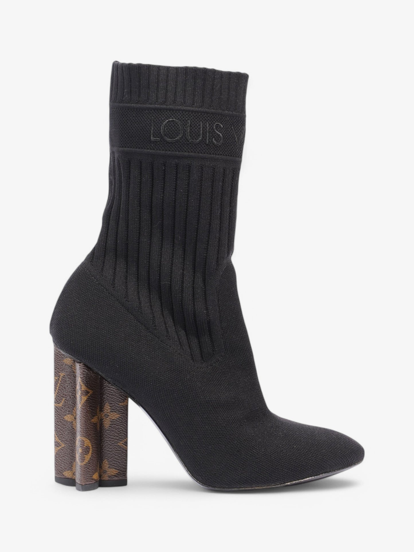 Louis Vuitton Silhouette Ankle Boots 90 Black / Monogram Cotton EU 39 UK 6