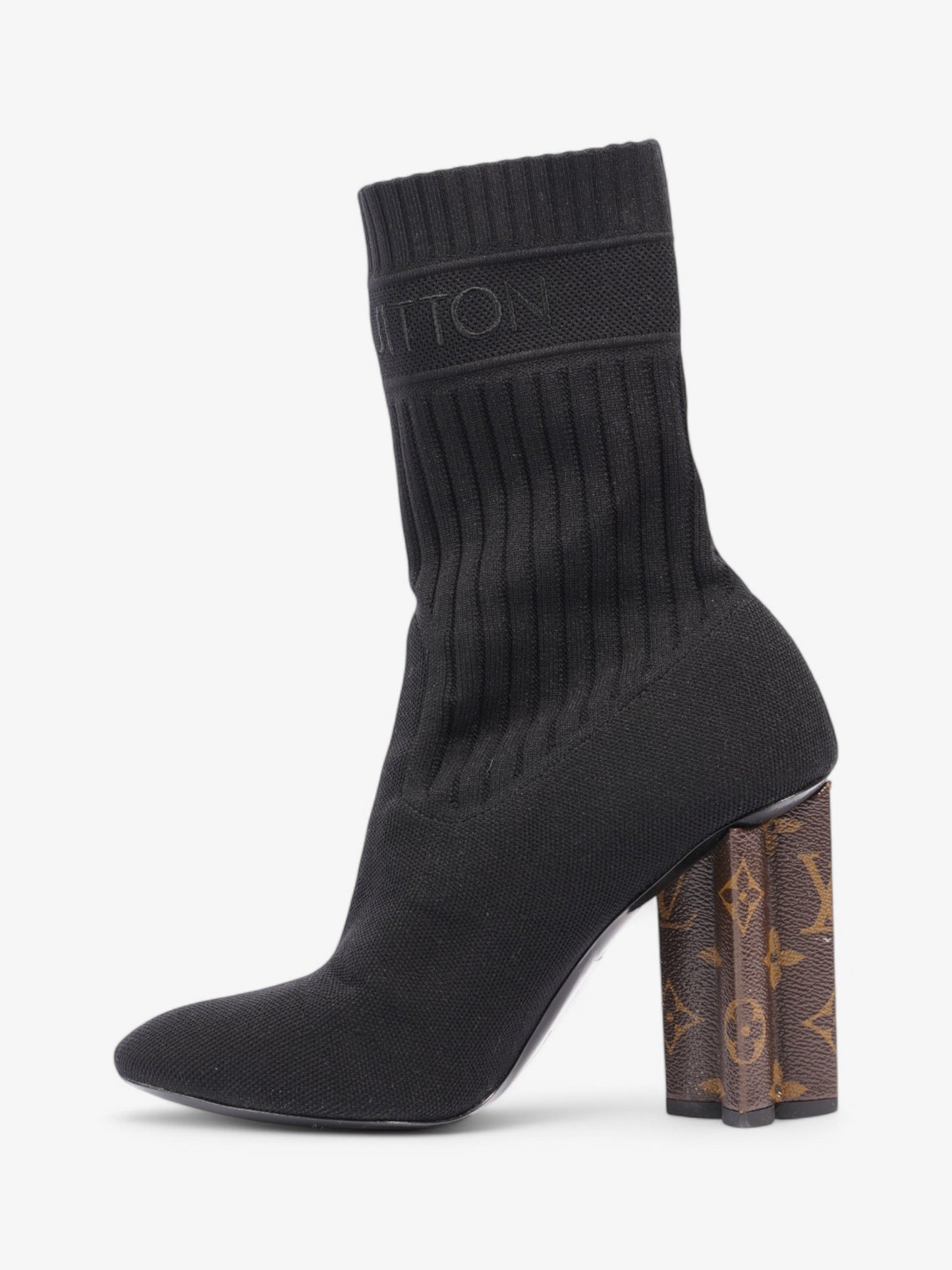 Louis Vuitton Silhouette Ankle Boots 90 Black / Monogram Cotton EU 39 UK 6
