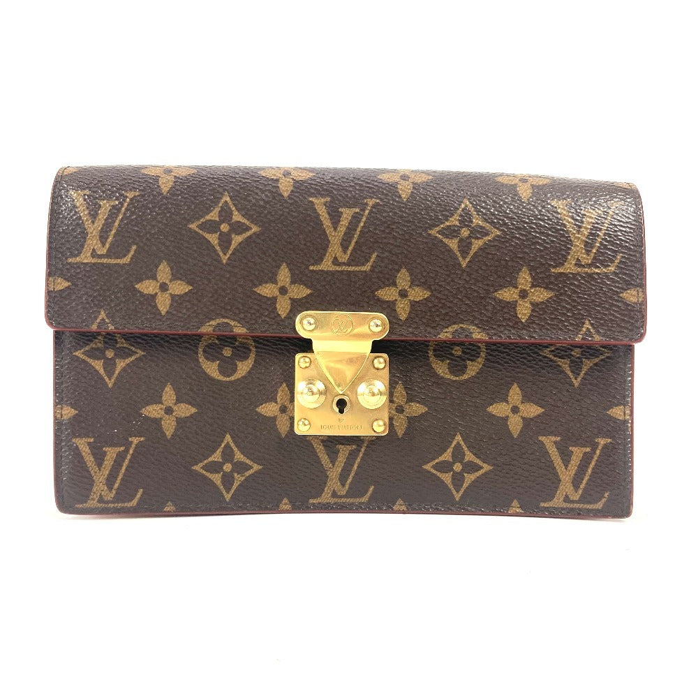 LOUIS VUITTON Clutch bag M68550 Monogram canvas Brown Monogram S Lock Belt Pouch GM unisex(Unisex)