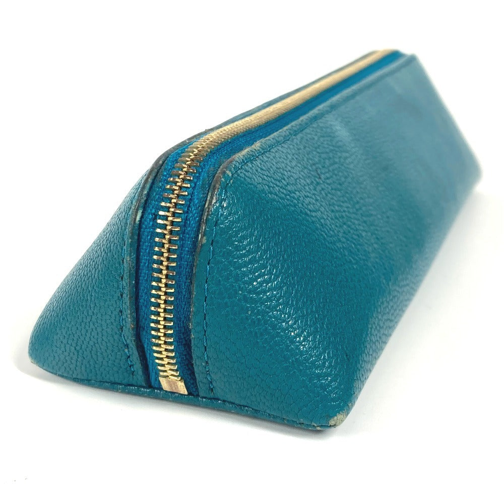 LOUIS VUITTON pencil case Nomad leather blue Nomad Truth Elizabeth unisex(Unisex)