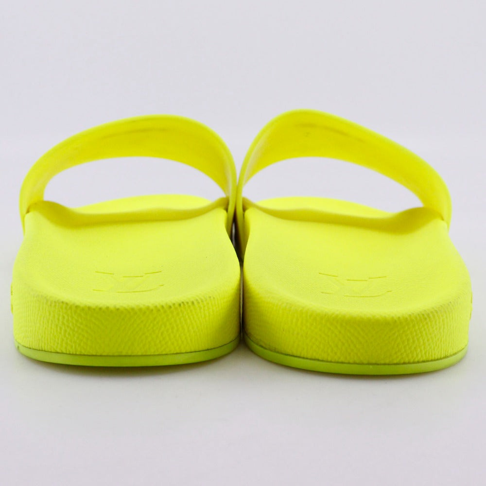 LOUIS VUITTON Sandals rubber yellow 22Stainless Steel Shower sandals Waterfront line mens 8