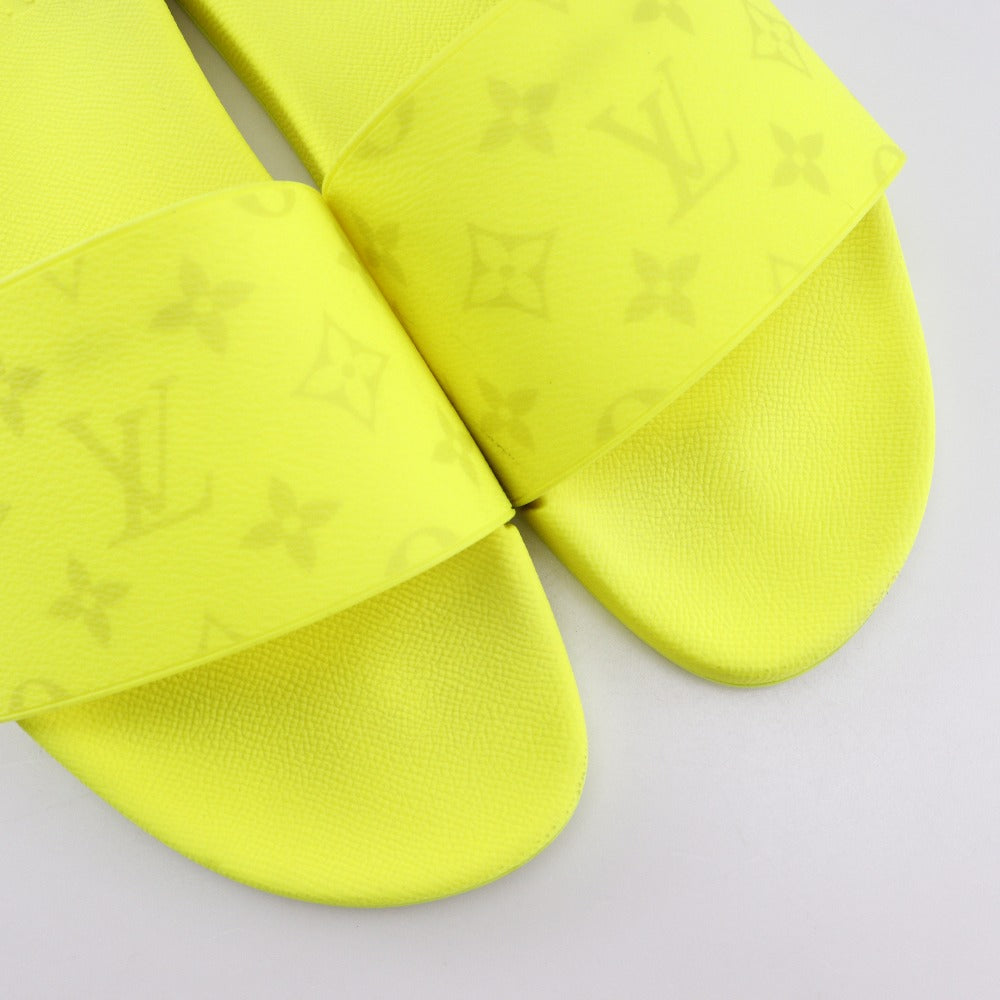 LOUIS VUITTON Sandals rubber yellow 22Stainless Steel Shower sandals Waterfront line mens 8