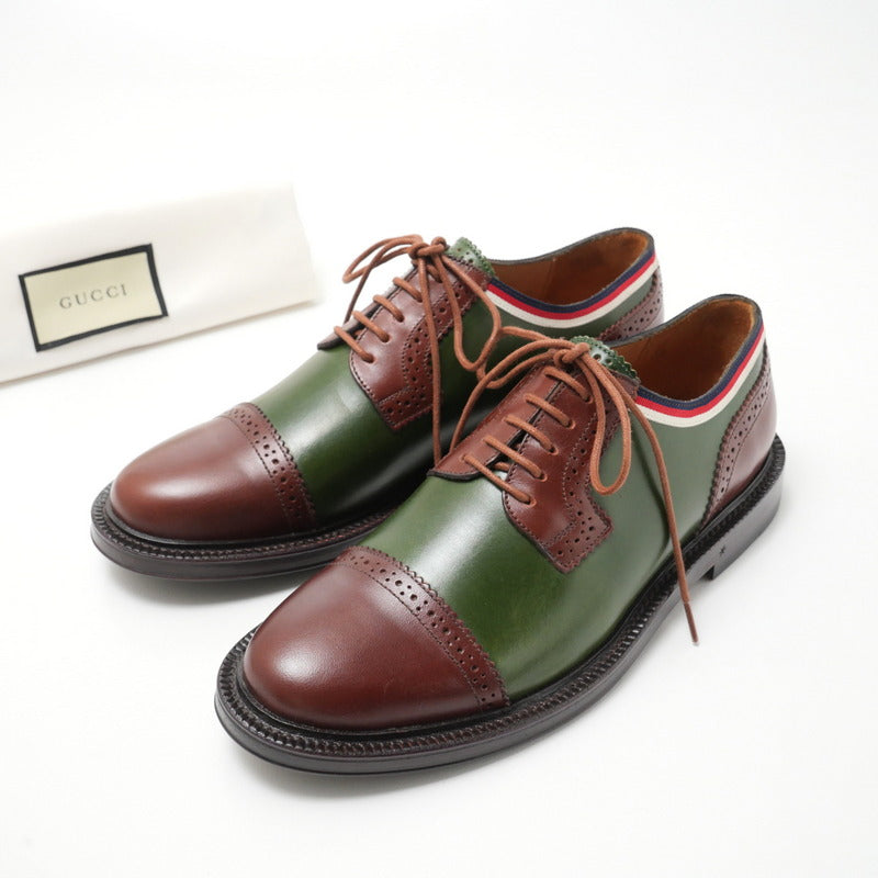 GUCCI Other shoes 496259 leather Green / brown mens 5