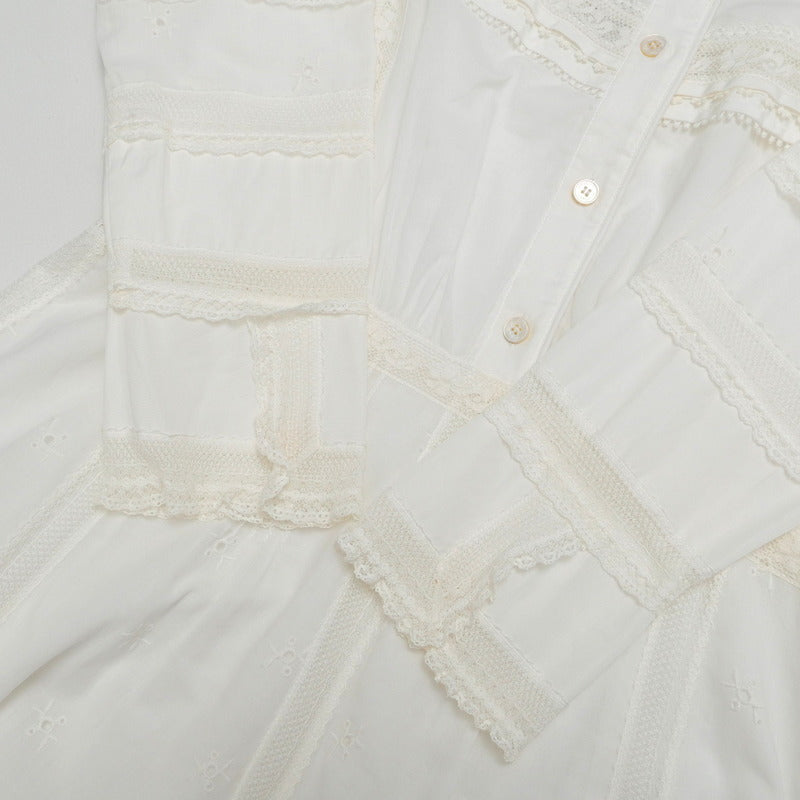 BURBERRY one piece 4068673/68B cotton off white Women UK8