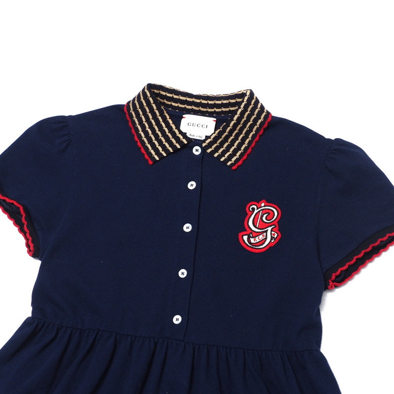 GUCCI one piece cotton Navy Girls 12
