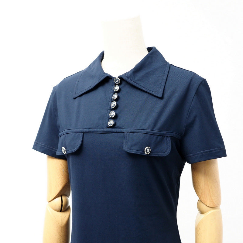 FENDI one piece Jersey Navy Women 42
