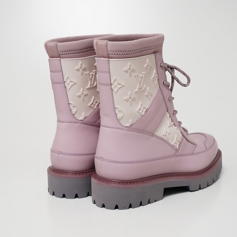 LOUIS VUITTON boots BM1119 leather Pink / White mens 7