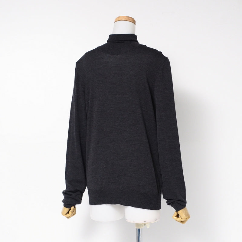 HERMES knit wool Dark gray type Women LA