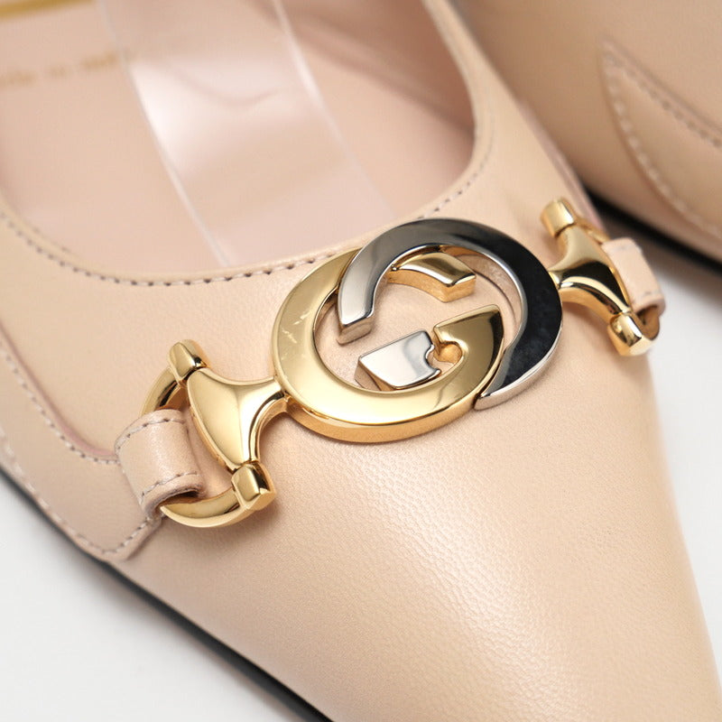 GUCCI pumps 626725 leather beige Women 37