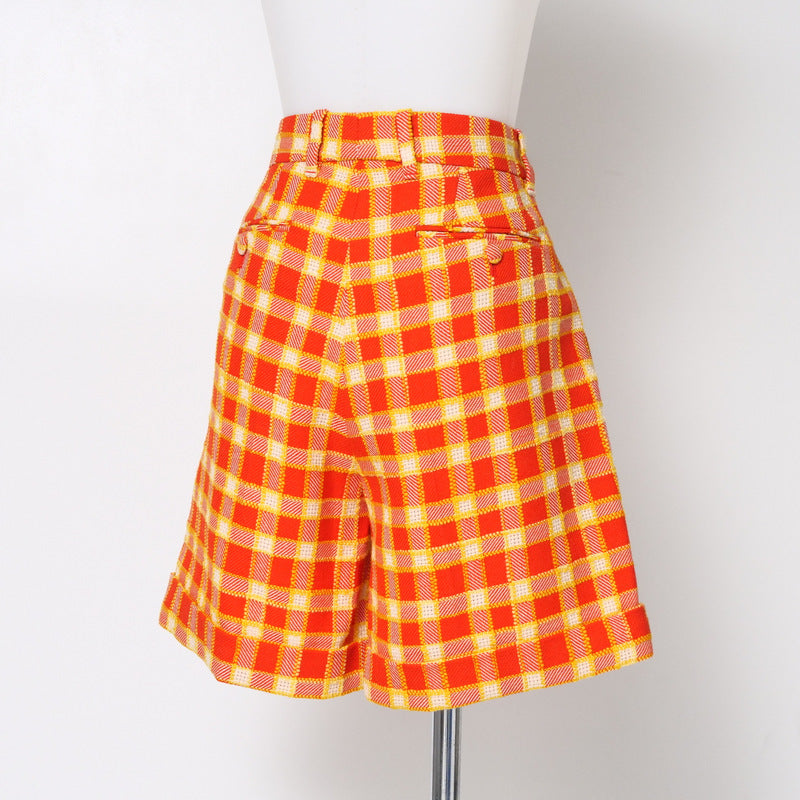 GUCCI Shorts 609574 tweed Orange x yellow Women 42