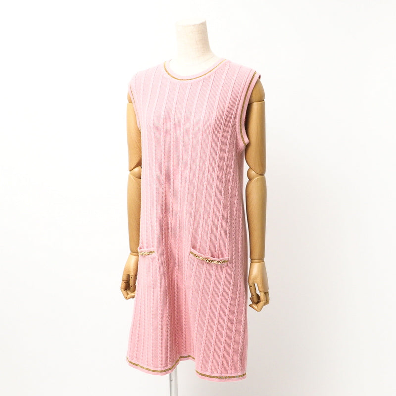 GUCCI one piece 658350 knit Pink / Gold Women S
