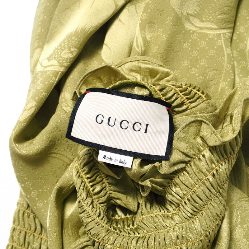 GUCCI blouse 592453 silk green Women 42
