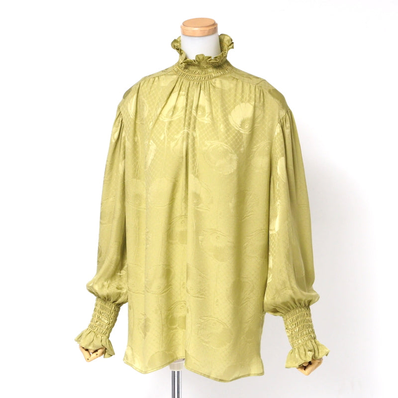 GUCCI blouse 592453 silk green Women 42