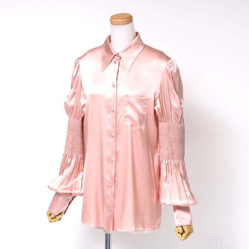 GUCCI blouse 642390 silk pink Women 42